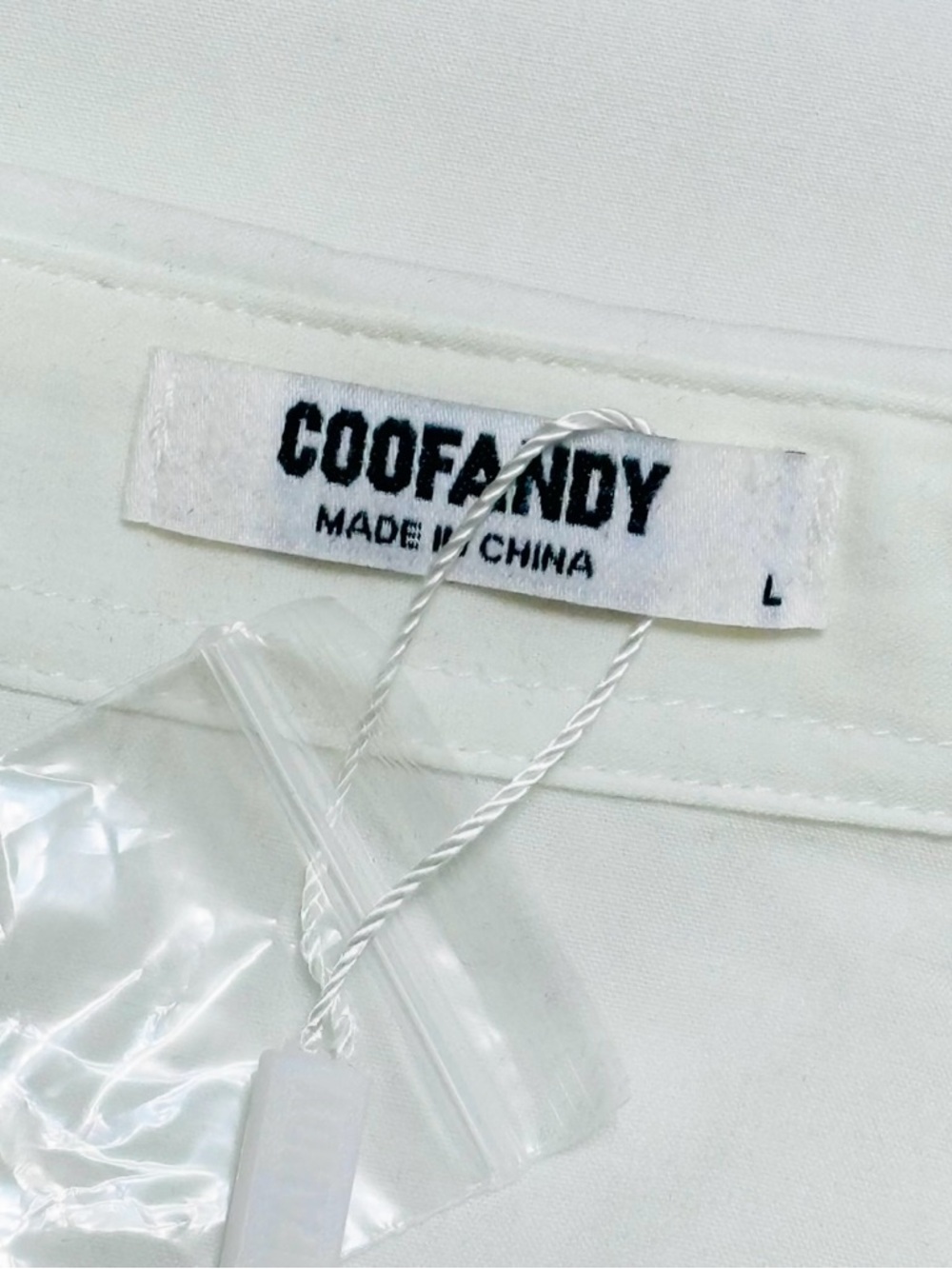 NWT Coofandy Cuban Guayabera Shirt Mens Large White Short Sleeve Button Up - Picture 9 of 13